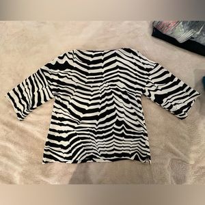 Trina Turk Zebra Print Shirt Size M